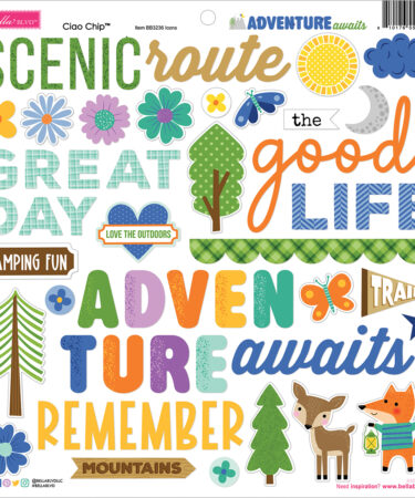 BELLA BLVD -Collezione Adventure Awaits - Ciao Chipboard Icons