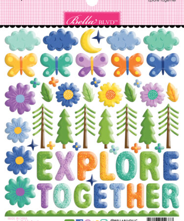 BELLA BLVD -Collezione Adventure Awaits - Explore Together Puffy Stickers
