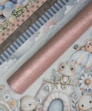 Bellaluna Crafts - Collezione Be my Baby -ROTOLO IN ECOPELLE ELASTICA METALIZADA PERLADA SWEET PINK