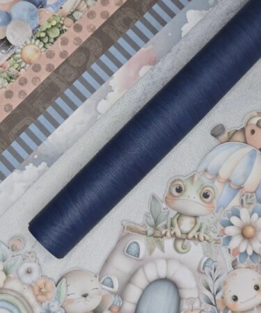 Bellaluna Crafts - Collezione Be my Baby - ROTOLO MADERA NAVY
