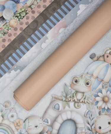 Bellaluna Crafts - Collezione Be my Baby - ROTOLO IN ECOPELLE MATE EXTRAELASTICA PEACH