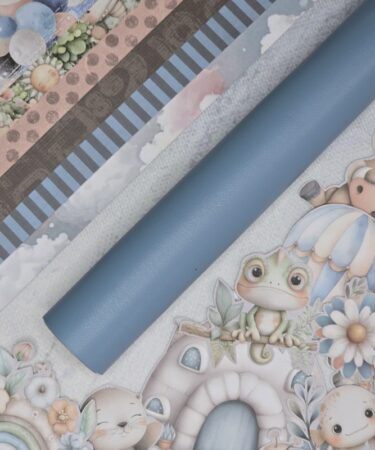 Bellaluna Crafts - Collezione Be my Baby -ROTOLO IN ECOPELLE  MATE EXTRAELASTICA SHADOW BLUE