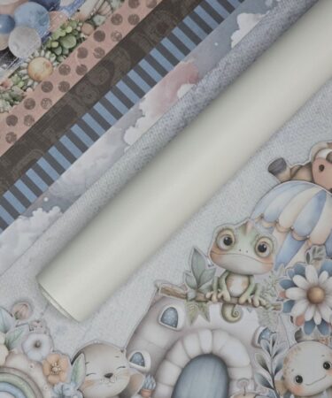 Bellaluna Crafts - Collezione Be my Baby - ROTOLO IN ECOPELLE  ELASTICA SNOWFLAKE