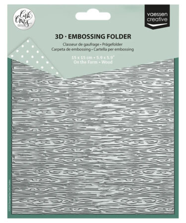Vaessen Creative • Embossing folder by Carla Creates Wood on the Farm 15x15cm