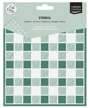 Vaessen Creative • Stencil by Carla Creates Kitchen Towel on the Farm 15x15cm