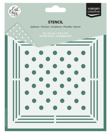 Vaessen Creative • Stencil by Carla Creates Handkerchief on the Farm 15x15cm