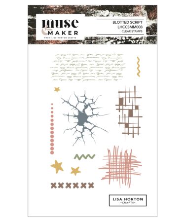 Lisa Horton Crafts Muse & Maker A6 Clear Stamp Set - Blotted Script
