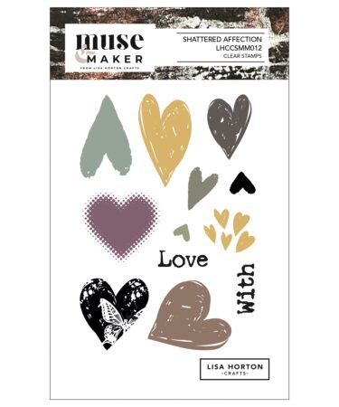 Lisa Horton Crafts Muse & Maker A6 Clear Stamp Set - Shattered Affection