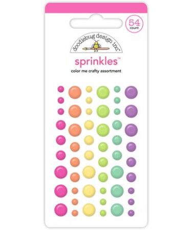 Doodlebug Design - Collezione Color Me Crafty - Sprinkles Adhesive Enamel Shapes