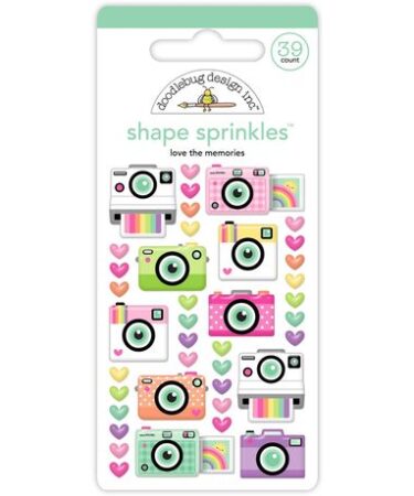 Doodlebug Design - Collezione Color Me Crafty - epoxy Stickers - Love the Memories