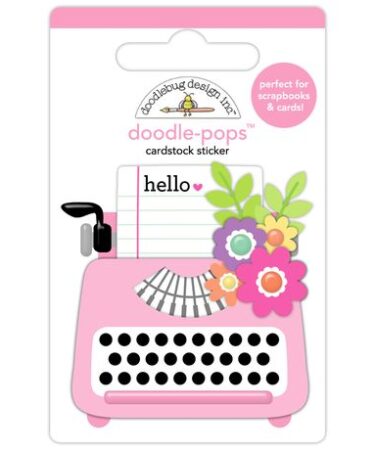Doodlebug Design - Collezione Color Me Crafty - Color Me Crafty Doodle-Pops 3D Stickers - Just a Note