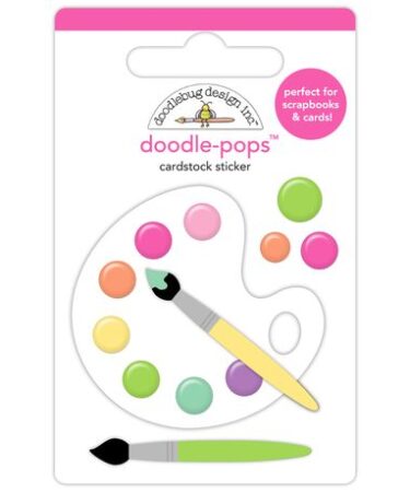 Doodlebug Design - Collezione Color Me Crafty -  Color Me Crafty Doodle-Pops 3D Stickers - Color Me Happy