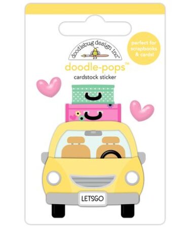 Doodlebug Design - Collezione Color Me Crafty - Doodle-Pops 3D Stickers - Girl's Getaway