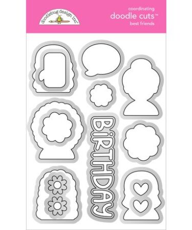 Doodlebug Design - Collezione Color Me Crafty - Doodle Cuts Dies - Best Friends