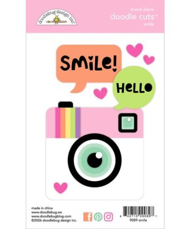 Doodlebug Design - Collezione Color Me Crafty - Doodle Cuts Dies - Smile