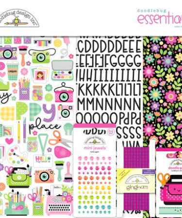 Doodlebug Design - Collezione Color Me Crafty - Essentials Page Kit 12"X12"