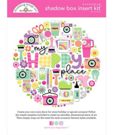 Doodlebug Design - Collezione Color Me Crafty - Design Shadow Box Insert Kit