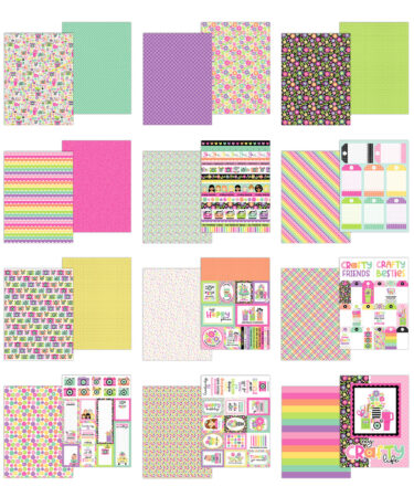 Doodlebug Design - Collezione Color Me Crafty - Double-Sided Paper Pad 6"X8"