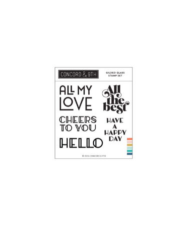 Concord & 9th - Gilded Glass Stamp Set (4 x 4)