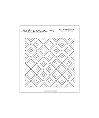 Concord & 9th -  KRISTINA WERNER -Easy Repeat Colette Tile Background Stamp (6 x 6)