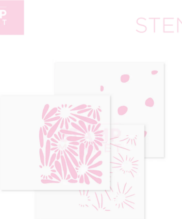 THE STAMP MARKET - BREEZY BLOSSOMS STENCIL