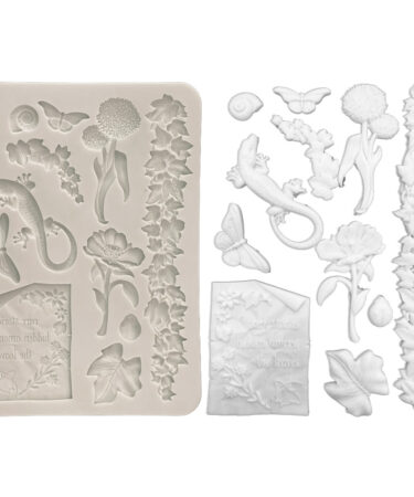 STAMPERIA - Collezione All Around Silicon mould Designs A5 for Art and Craft - All Around flowers and leaves