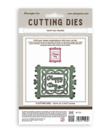STAMPERIA - ย Cutting Dies for paper crafting A6 - Happy Day frames
