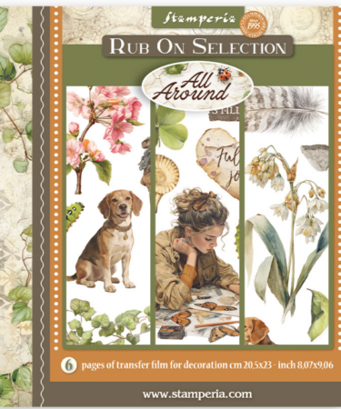 STAMPERIA -Collezione All Around -  Printed Decorative Rub on selection for Art and Craft cm 20,5x23