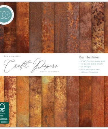 Craft Consortium - Essential Craft Papers 6x6 Inch Paper Pad Rust Textures