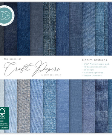 Craft Consortium - Essential Craft Papers 6x6 Inch Paper Pad Denim Textures
