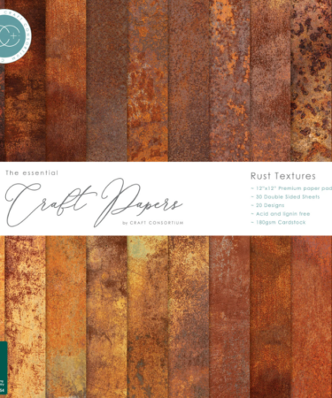 Craft Consortium - Essential Craft Papers 12x12 Inch Paper Pad Rust Textures