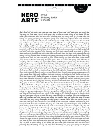 Hero Arts Birdsong Script Hero Transfers