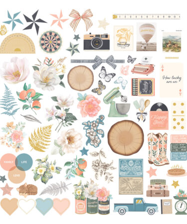 Rosie's Studio Clementine Diecut Cardstock Ephemera