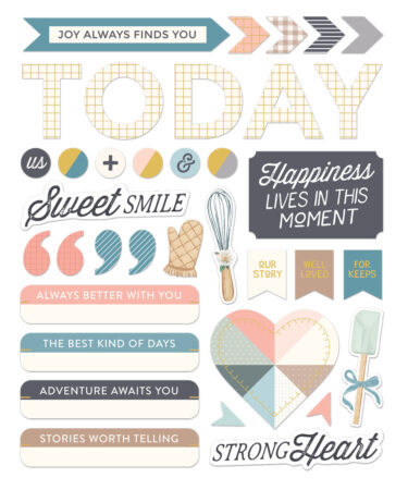 Rosie's Studio Clementine Chipboard Embellishments