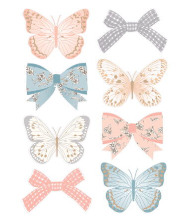Rosie's Studio Clementine Butterfly & Bow Embellishments