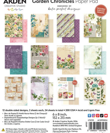Arden Creative Studio Garden Chronicles 6x8 Inch Paper Pad by Katie Pertiet