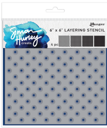 Ranger Simon Hurley create. Layering Stencils 6x6 Inch Polka Dots (4pcs)