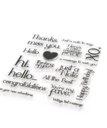 THE STAMP MARKET Chic Typewriter Messages Stamp