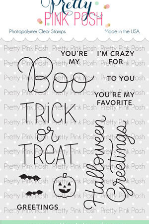 BUONO DI PRENOTAZIONE - PRETTY PINK POSH - Boo Greetings Stamp Set (PRENOTAZIONE VINCOLANTE)