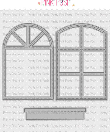 BUONO DI PRENOTAZIONE - PRETTY PINK POSH - Stitched Windows 1 Die Set (PRENOTAZIONE VINCOLANTE)