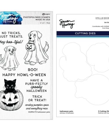 SPELLBINDERS Halloween Pets Stamp & Die Bundle by Simon Hurley