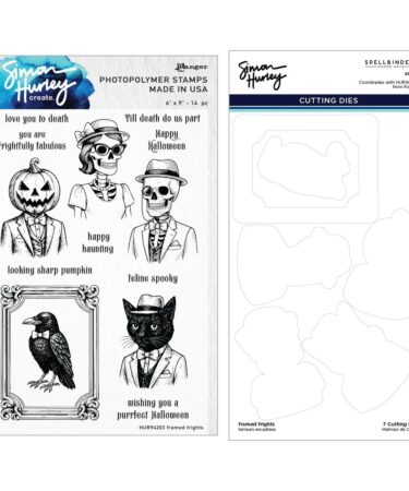 SPELLBINDERS Framed Fright Stamp & Die Bundle by Simon Hurley