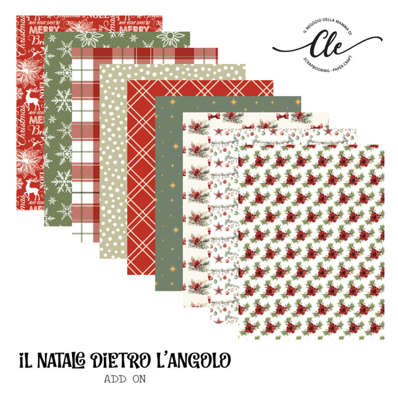 Il Natale dietro l'angolo - Paper pack add-on December Daily, le 9 fantasie